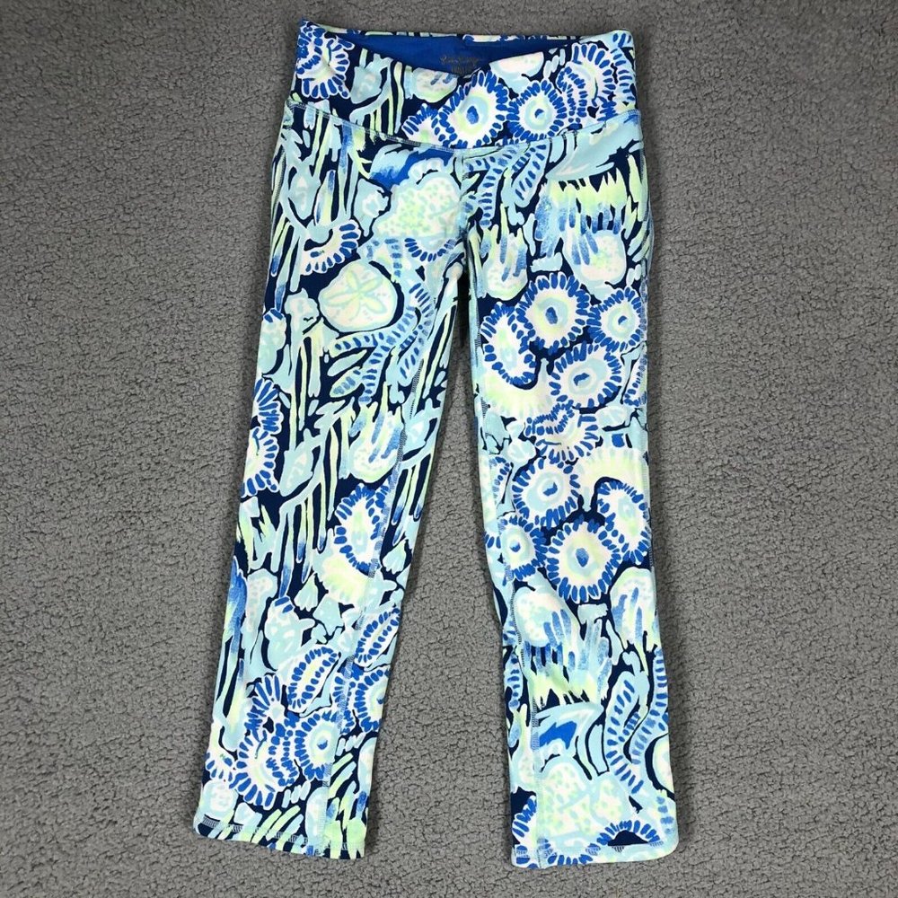 Lilly Pulitzer Luxletic Women's XS Leggings Cropped Weekender Active Athleisure